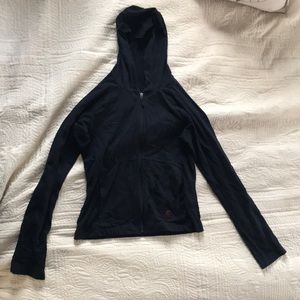 Black Patagonia zip up rhythm hoodie